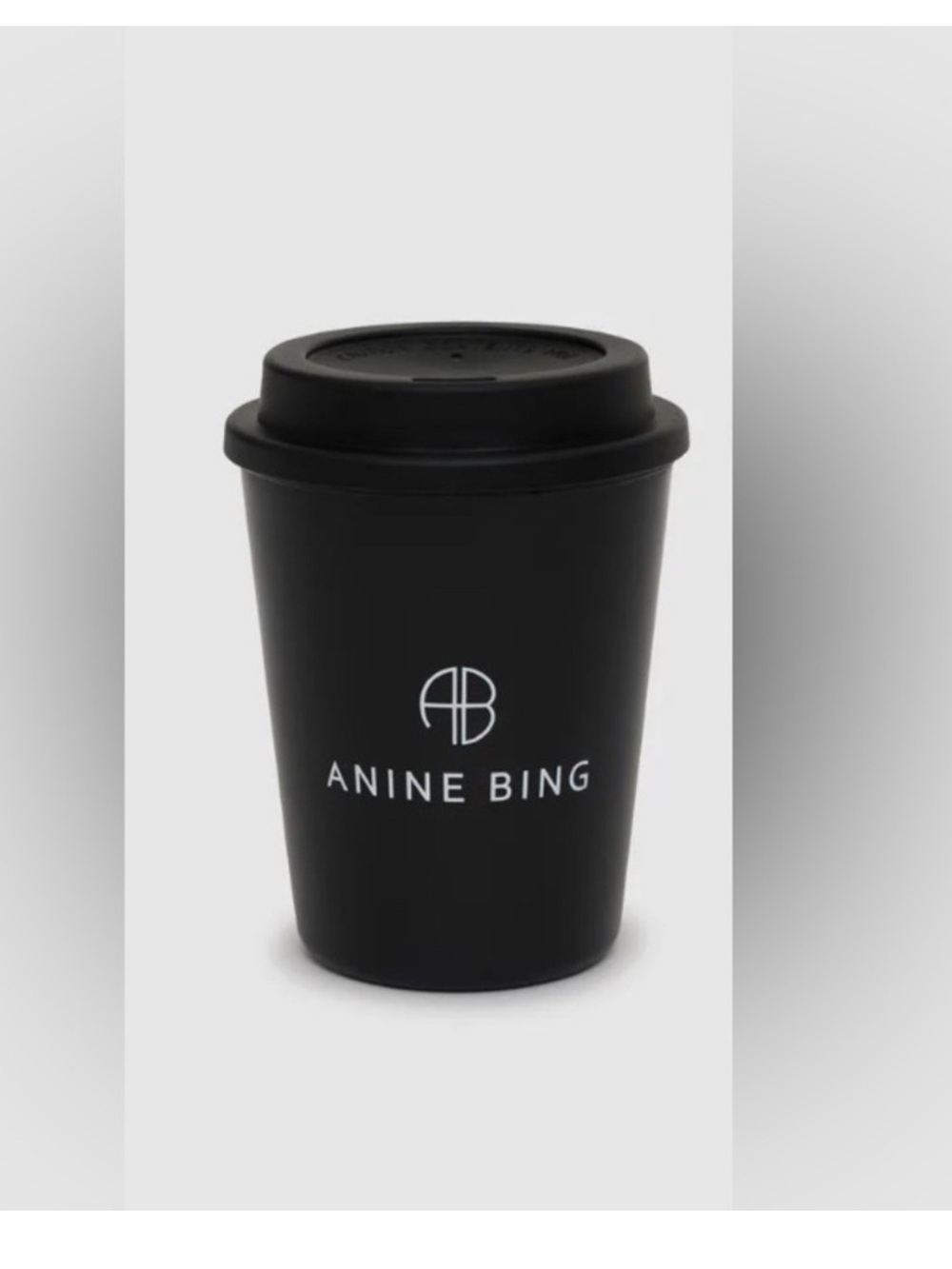 ANINE BING BLACK REUSABLE CUP AND LID NEW IN BOX - Picture 2 of 4